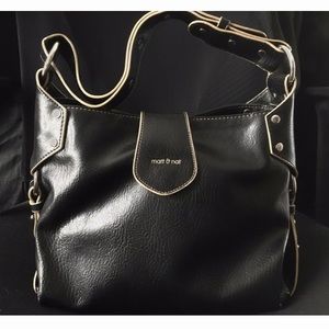 Matt and Nat Hobo Bag - Vegan Leather - Black